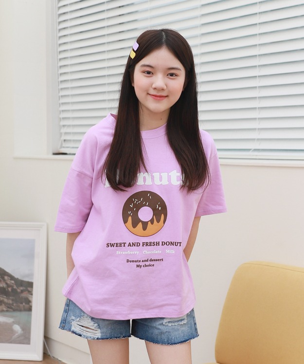 [쥬니텐]달콤도넛 티셔츠(민트,바이올렛,화이트)
